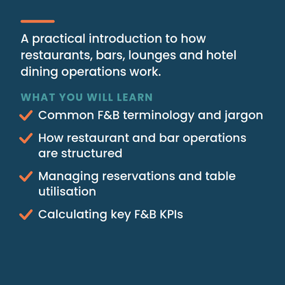 Introduction to Food & Beverage Operations